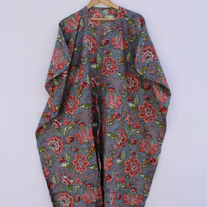 Vestido Kaftán Informal de Verano con Estampado Floral Tropical, sin Mangas, de Algodón, para Mujer, Ropa de Playa, Estilo Asia Pacífico - Product Image 1