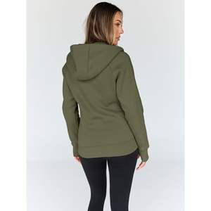 Sudaderas holgadas para mujer con interior de algodón cepillado, corte extragrande, bordes acanalados y capucha ajustable para un estilo versátil. - Product Image 4