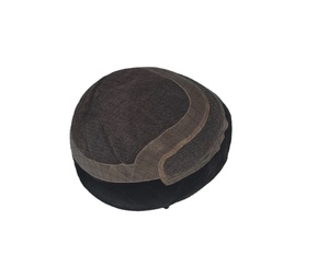 Los Angeles Human Hair Toupee <b>Wig</b> for <b>Men</b> with Indian Remy and Non-Remy Hair Patches - Product Image 3