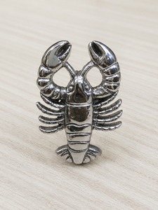 Anneau de serviette en forme de homard en alliage de zinc, décoration de table originale pour fêtes, largeur 5 cm, design durable - Product Image 1