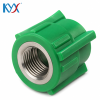 Raccord Droit Femelle PPR Vert pour Tuyau de Conduite, Joint Thermofusible pour Alimentation en Eau Domestique, Vente en Gros
