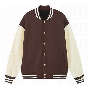 Men's Fashion Varsity <b>Jacket</b> Casual Letterman Baseball Bomber <b>Jacket</b> Classic College Button Up Outerwear Spring Fall Streetwear - Product Image 1
