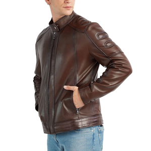 High Quality Men's Leather Jacket Genuine Leather Casual Outerwear with Timeless Biker Design - Product Image 3