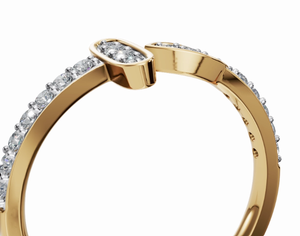 Anillo de Diamantes Reales en Oro Sólido de 9K, 14K y 18K, Banda de Diamantes Minimalista para Ella, Oro Amarillo, Rosa y Blanco, Joyería Fina para Uso Diario - Product Image 3