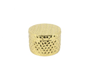 Antique Finish Metal Jar with Lid for Dry Fruits Cookies and <b>Table</b> Decoration - Product Image 3