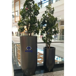 Macetas Modernas Cuadradas de Fibra de Vidrio 2026, Macetas Verticales para Jardín Exterior, Diseño Minimalista, Acabado Blanco, Hechas en India - Product Image 2