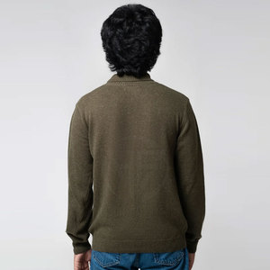 Fashionable Solid Tone Mock <b>Neck</b> Stretch Top with Full Sleeves for Seasonal Wear <b>Men</b> <b>Turtle</b> <b>Neck</b> Shirt - Product Image 3
