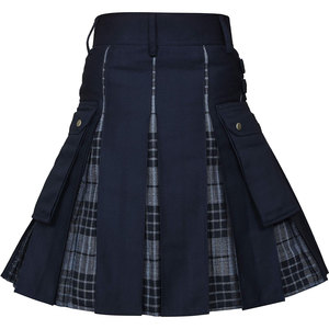 Kilt Híbrido Hamilton Gris Tartán para Mujer con Bolsillos Cargo, Faldas Escocesas de las Tierras Altas Más Vendidas para Niñas - Product Image 6