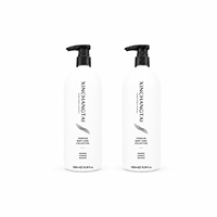 Bouteille Pompe en Plastique HDPE Vide 1000ml, Écologique, Rechargeable, Blanc Mat, Distributeur de Shampooing et Gel Douche pour Salle de Bain Familiale