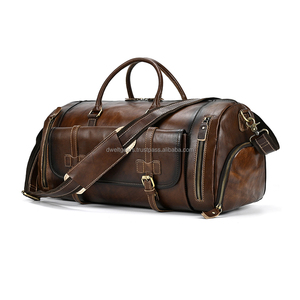 Sac de voyage tactique en cuir véritable, robuste, imperméable, avec fermeture éclair, pour le sport et les voyages en plein air, logo personnalisé, fabricant OEM - Product Image 4