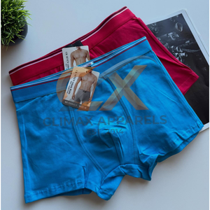 <b>Custom</b> Private Label Mens <b>Boxer</b> Briefs ODM Breathable Cotton Spandex Knitted Underwear Mid-Rise Comfortable Waist Logo Bulk - Product Image 1