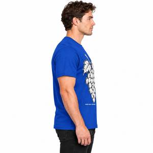 HASE CRAFT SPORTS Herren Blaues Kurzarm-T-Shirt mit Rundhalsausschnitt, Locker Geschnitten, Umweltfreundlicher Oxford-Stoff, 100% Baumwolle, Lässiges T-Shirt - Product Image 4