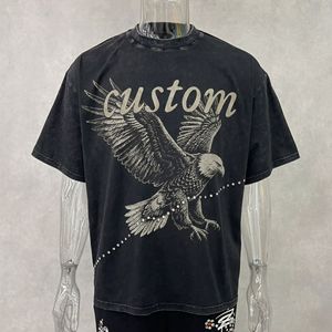 เสื้อยืดผู้ชาย Gem Stones Hem ผ้าฝ้าย 100% ทรงหลวม พิมพ์ลายตามสั่ง ออกแบบลายเองได้ เสื้อยืดคอกลมชายแบบไหล่ตก - Product Image 1