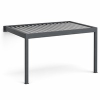 Pergola motorisée à lames orientables en alliage d'aluminium thermolaqué, avec capteur de pluie, LED, écologique, pour jardin extérieur, personnalisable