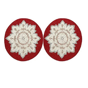 FLORAL DESIGN Eco-Friendly Handmade Customizable Glass Beaded Modern Traditional Stylish Embroidery Decorative Dining <b>Table</b> <b>Matt</b> - Product Image 4