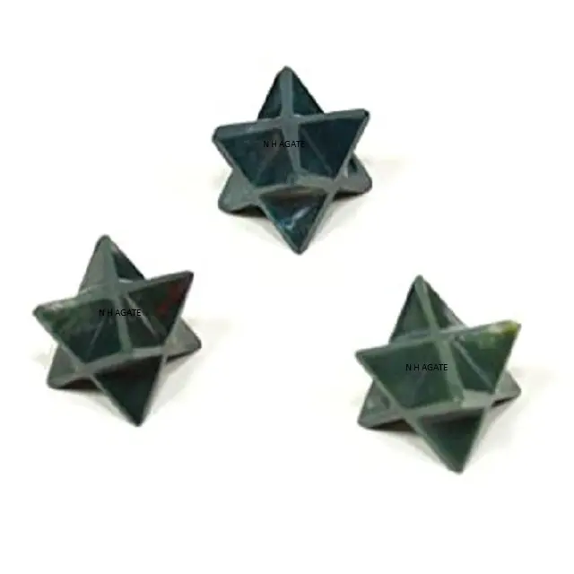 Awesome Quality Blood Stone Agate Merkaba Star Wholesale Merkaba star buy from N H AGATE