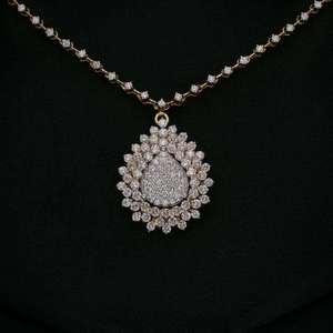 Collier interchangeable en or jaune 14 carats avec diamant de laboratoire détachable, certifié IGI, taille brillant, bijoux fins tendance pour femmes - Product Image 4