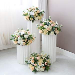 Centro de Mesa de Flores Artificiales de Tela LANJO, Bola de Flores para Decoración de Eventos de Boda, Fondo para Fiestas, Recepción de Boda, Personalizado - Product Image 3