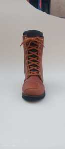 Botas largas hasta el tobillo para mujer, botas de moda con cordones, zapatillas de cuero, zapatos con cierre de cremallera - Product Image 3