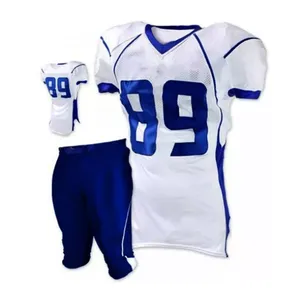 Tenues de football américain de haute qualité 100% polyester, impression par sublimation, logo personnalisé, options grandes tailles, séchage rapide - Product Image 4