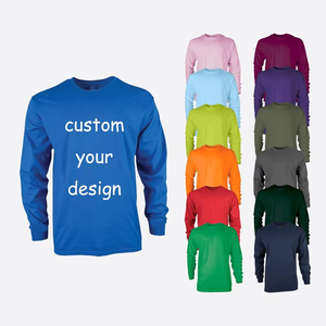 Camisetas Personalizadas al por Mayor para Hombre, Cuello Redondo, Manga Larga, Tejidas, 100% Algodón, Térmicas, de Secado Rápido y Corte Holgado - Product Image 1