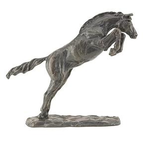 Sculpture de cheval en aluminium coulé, finition artisanale, statue équine élégante, décor de cheval métallique pour intérieurs de luxe - Product Image 3