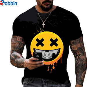 Camiseta de Hombre 3D Divertida con Diseño Personalizado, Logotipo Frontal, Tela de 300g, Cuello Redondo Informal, Mangas Cortas, Transpirable y de Secado Rápido - Product Image 1