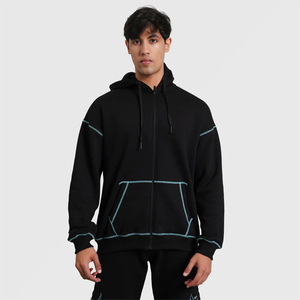 High Quality 300g 100% Cotton Thick Blank Plain Heavyweight Regular Fit <b>Hoodies</b> No <b>String</b> Unisex Custom Logo Plus Size Men's - Product Image 3