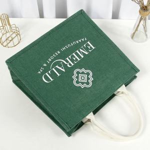 Bolsa de Mano de Yute de Fibra Verde Biodegradable, Bolsa de Compras Ecológica Natural para Uso en Supermercados - Product Image 5