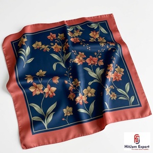 Custom Printed Womens Silk Scarf Lightweight Square Headscarf Luxury Textile OEM ODM Manufacturer Corsica Custom Fabric Products - Product Image 3