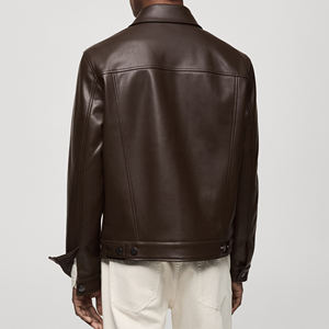 Chaqueta de cuero para hombre al por mayor, personalizada, con cremalleras, de alta calidad, cortavientos, transpirable, para motocicleta, hecha con el mejor material. - Product Image 6