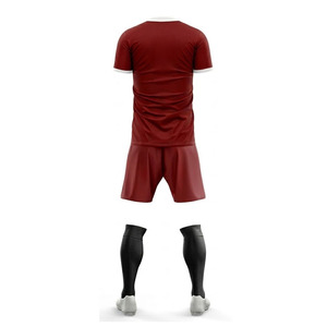 Camiseta de Fútbol Roja para Hombre, Manga Corta, Absorbente de Humedad, Estampado Sublimado, Uniforme de Fútbol, Corte Regular para Adultos, Uniformes de Fútbol Juveniles - Product Image 3