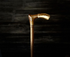 Bastón de Senderismo con Mango de Cuerno, Empuñadura de EVA y Función Plegable para Actividades al Aire Libre como el Trekking - Product Image 1