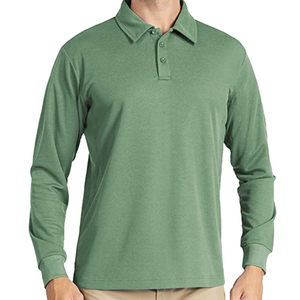 Camisa Larga para Hombre con Logotipo Personalizado, Sólida, Suave, Transpirable, Antiarrugas, Casual, de Negocios, para Golf, Tenis, de Alta Calidad, con Corte Elegante y Mercerizada - Product Image 3