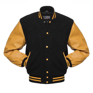 Men's Wool <b>Leather</b> Varsity <b>Jacket</b> Wholesale Custom High Quality Vintage Light Breathable <b>Winter</b> <b>Jacket</b> For Men - Product Image 4