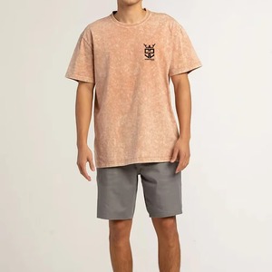 Servicio OEM, Camiseta de Corte Holgado con Lavado Ácido, Personalizada e Impresa para Hombre, 100% Algodón, Precio Bajo al por Mayor, Camisetas con Lavado Ácido para Hombre - Product Image 2