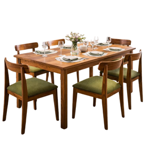 Juegos de comedor con cojines blancos, mesa y sillas de aluminio/madera OEM, conjuntos de jardín para hotel, resort, villa, jardín, 2/4/6 personas - Product Image 5