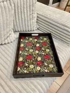 Plateau de service en bois fait main avec résine époxy, présentoir décoratif pour service et présentation de service à thé - Product Image 6