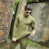 Ensemble de sous-vêtements thermiques décontractés pour hommes, séchage rapide, survêtement de jogging, fitness, sports de plein air, polaire fine, personnalisable