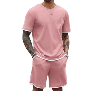 Conjunto Casual para Hombre, Fabricante, 2 Piezas, Camiseta de Algodón, Pantalones Cortos Cargo, Verano, OEM, ODM, Suministro al por Mayor - Product Image 1