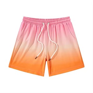 Pantalones Cortos Deportivos para Hombre, Sublimados con Degradado de Color, Cintura Elástica, Transpirables, de Poliéster, Informales, con Bolsillos - Product Image 2