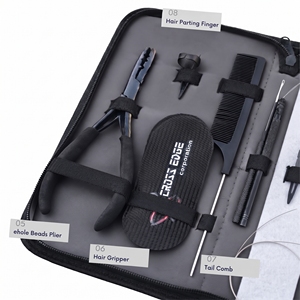 Kit Profesional para Instalación de Extensiones de Cabello: Alicates de Micro Anillos de 2 Orificios, Aplicador de Bucles de Alambre, Gancho, Peine, Clips y Agujas - Product Image 4