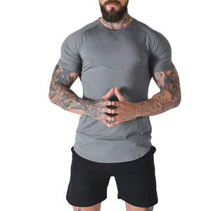 T-shirts Ringer Homme Coupe Classique Col Rond Musculation Fitness Respirant Écologique 100% Coton Séchage Rapide Adulte - Product Image 1