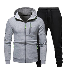 Survêtement de jogging pour homme, coupe ajustée, respirant, 100 % polyester, imprimé uni, de haute qualité, personnalisé - Product Image 1