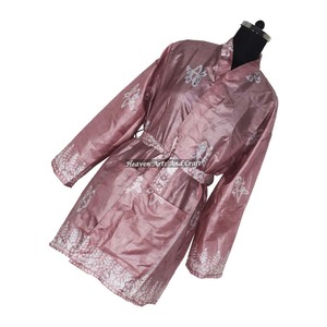 KS012 Beachwear Vintage Sari Kimono Short Manufacturer Of Beachwear Vintage Sari Kimono Short <b>Cardigan</b> Vintage Sari Kimono Short - Product Image 6