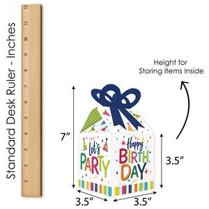 Boîte à cadeaux pour fête d'anniversaire TH CBB-553 avec poignée décorative en ruban et motif à pois vibrant pour les bonbons et les friandises - Product Image 6