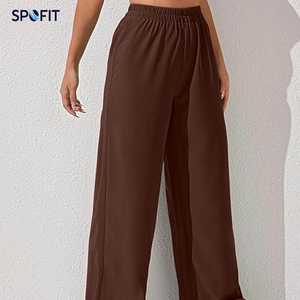 <span class=keywords><strong>Pantaloni</strong></span> da jogging casual da <span class=keywords><strong>donna</strong></span> <span class=keywords><strong>taglie</strong></span> forti per l'autunno, comodi, modellanti, a vita media, fronte piatto, tinta unita, anti-pilling - Product Image 4