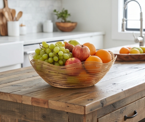 Luxury Gold Finish Metal Serving Bowls Designer Decorative <b>Table</b> Centerpiece For Modern Dining And Festive <b>Occasions</b> - Product Image 2