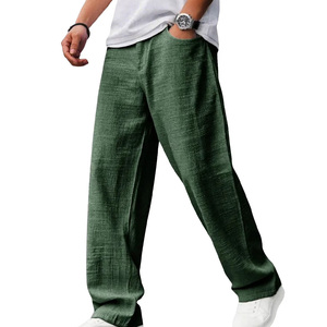 Pantalon de jogging cargo ample pour homme en molleton épais, multi-poches, style streetwear, en coton personnalisé, OEM - Product Image 1