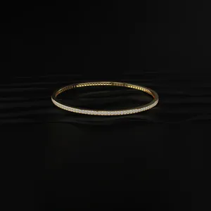 Pulseras de Diamantes Cultivados en Laboratorio con Corte Brillante Redondo, Certificación IGI, Color E, CVD, Oro, para Mujer, Venta al Por Mayor - Product Image 1